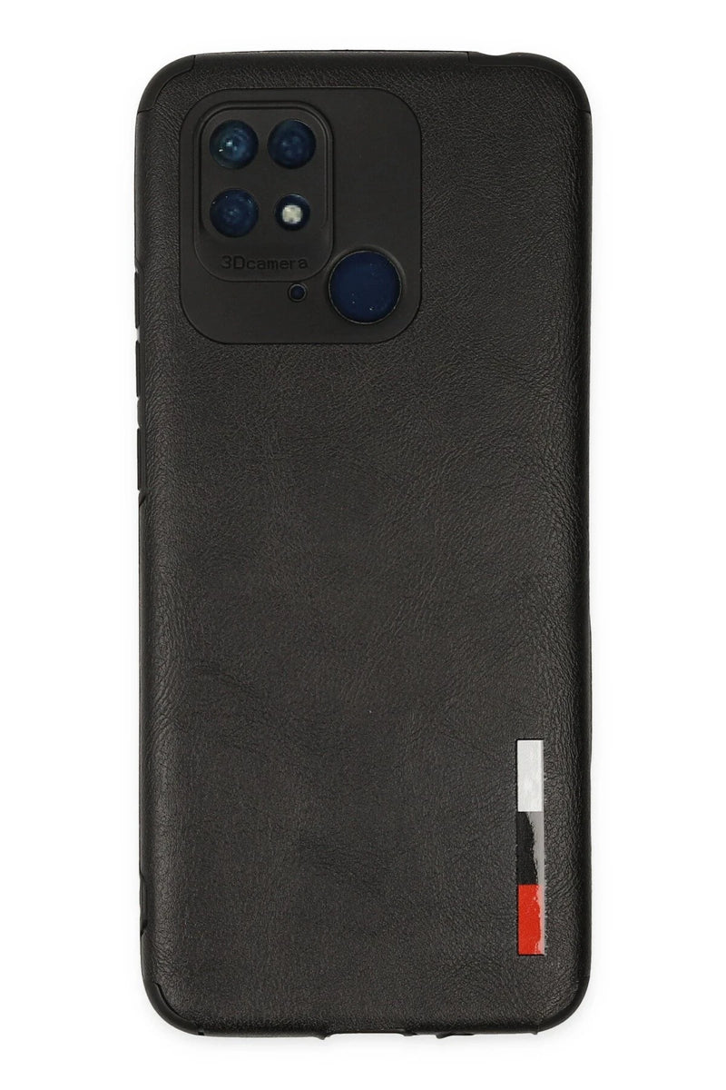 Newface Xiaomi Redmi 10C Kılıf Loop Deri Silikon - Siyah