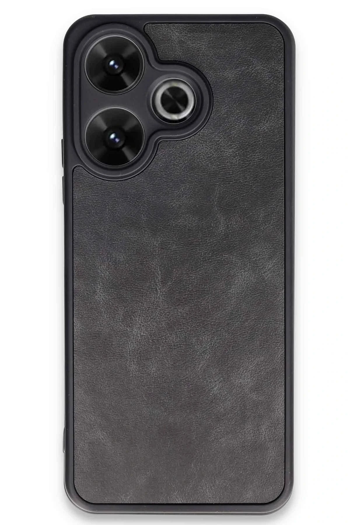 Newface Xiaomi Redmi 13 4G Kılıf Aras Deri Kapak - Siyah