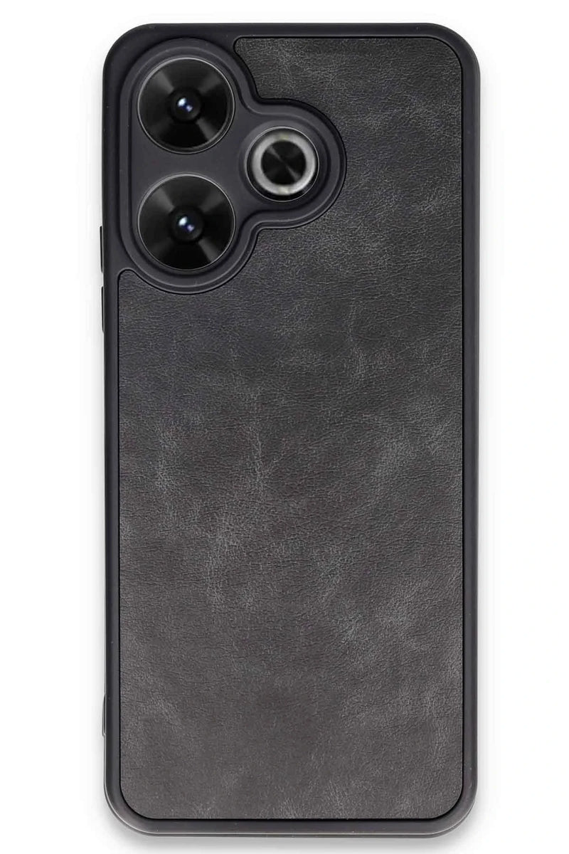 Newface Xiaomi Redmi 13 4G Kılıf Aras Deri Kapak - Siyah