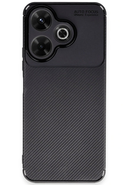 Newface Xiaomi Redmi 13 4G Kılıf Auto Focus Karbon Kapak - Siyah