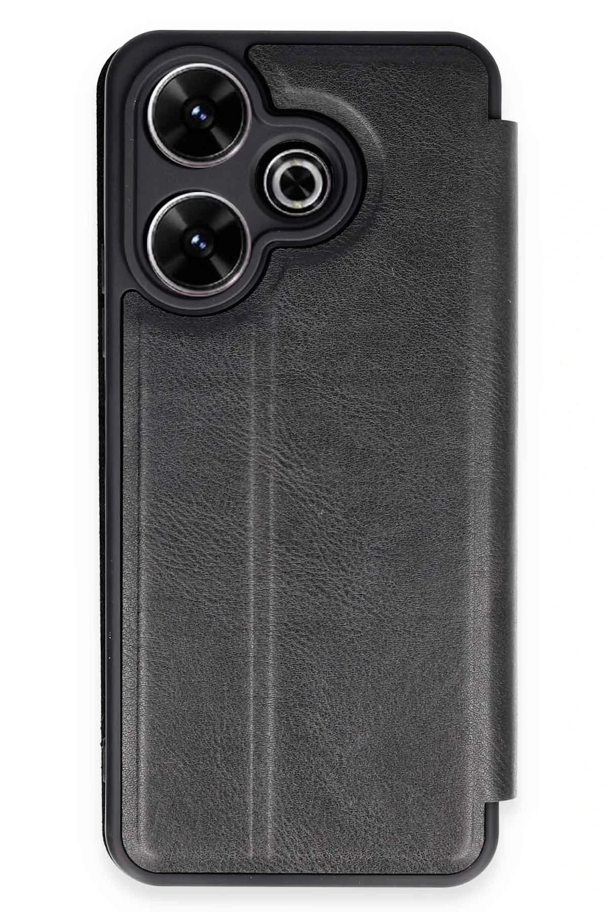 Newface Xiaomi Redmi 13 4G Kılıf Flip Cover - Siyah