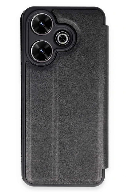 Newface Xiaomi Redmi 13 4G Kılıf Flip Cover - Siyah