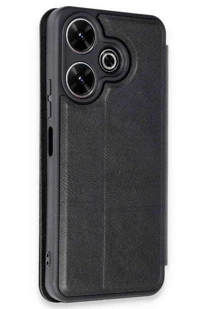 Newface Xiaomi Redmi 13 4G Kılıf Flip Cover - Siyah