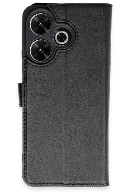 Newface Xiaomi Redmi 13 4G Kılıf Trend S Plus Kapaklı Kılıf - Siyah