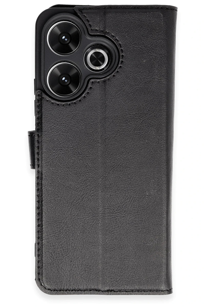 Newface Xiaomi Redmi 13 4G Kılıf Trend S Plus Kapaklı Kılıf - Siyah