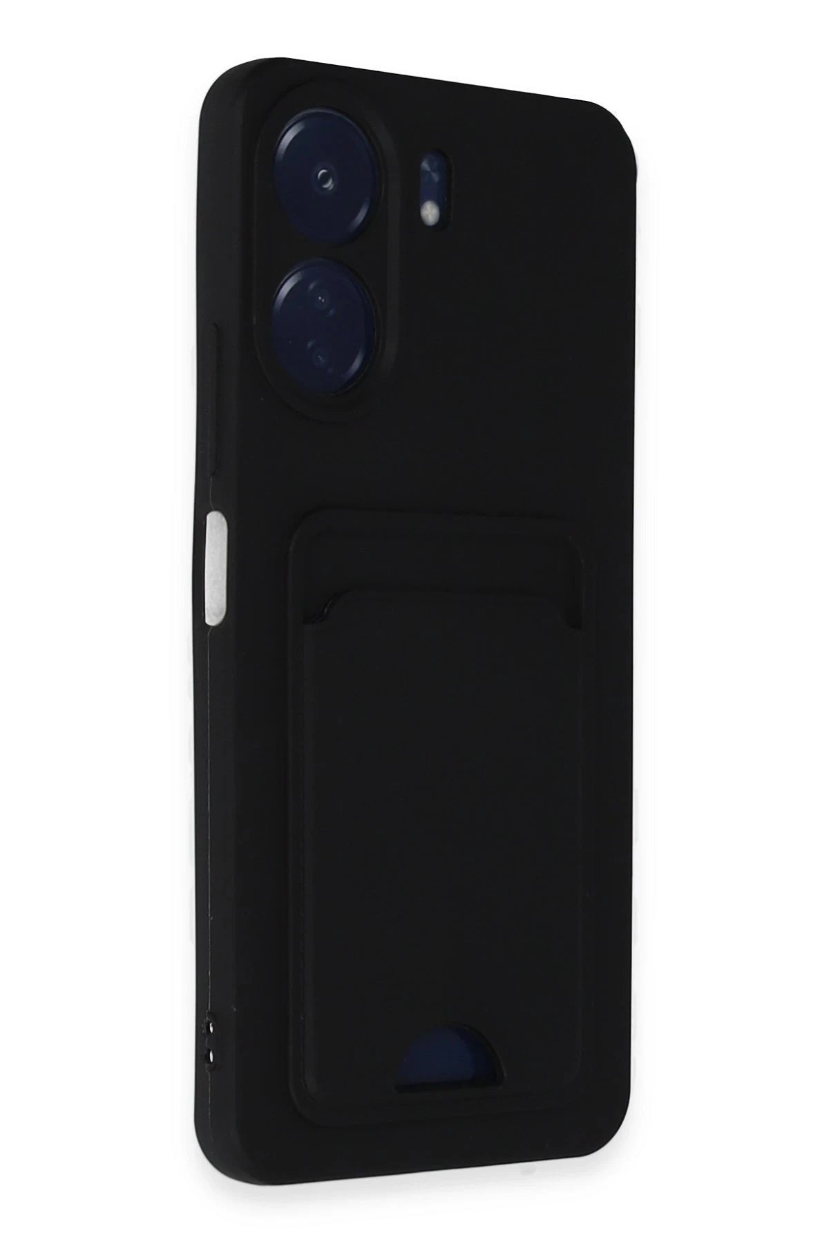 Newface Xiaomi Redmi 13C Kılıf Kelvin Kartvizitli Silikon - Siyah