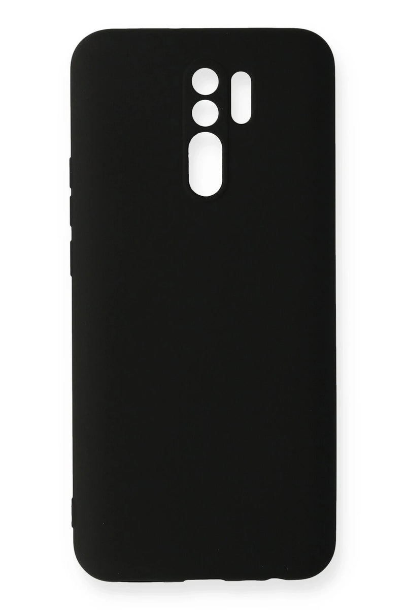 Newface Xiaomi Redmi 9 Kılıf Nano içi Kadife Silikon - Siyah