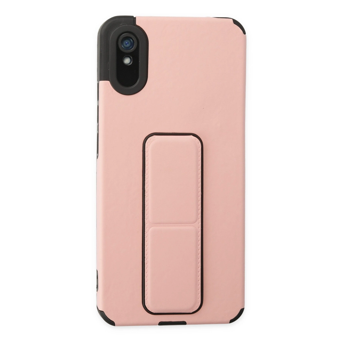 Newface Xiaomi Redmi 9a Kılıf Mega Standlı Silikon - Pudra