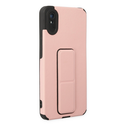 Newface Xiaomi Redmi 9a Kılıf Mega Standlı Silikon - Pudra