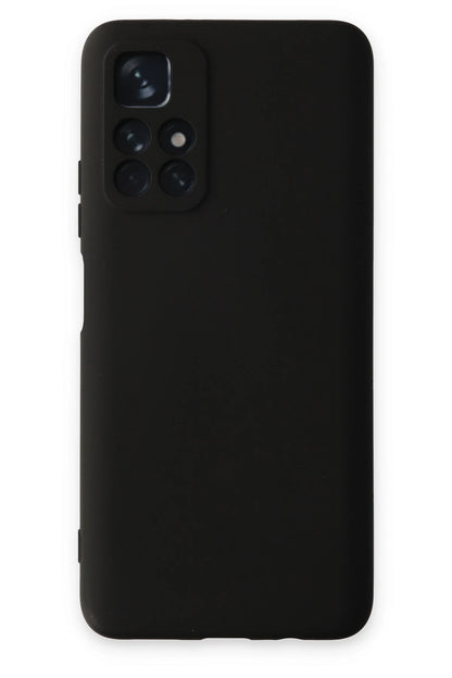 Newface Xiaomi Redmi Note 11T Kılıf Nano içi Kadife Silikon - Siyah
