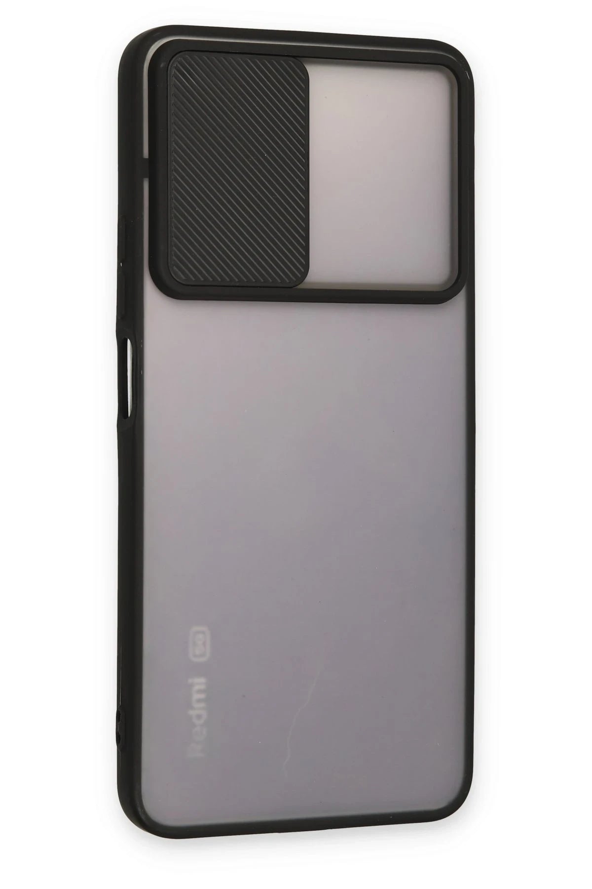 Newface Xiaomi Redmi Note 11T Kılıf Palm Buzlu Kamera Sürgülü Silikon - Siyah