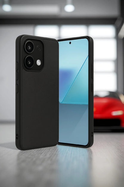 Newface Xiaomi Redmi Note 13 4G Kılıf Aras Deri Kapak - Siyah