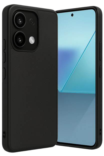 Newface Xiaomi Redmi Note 13 4G Kılıf Aras Deri Kapak - Siyah