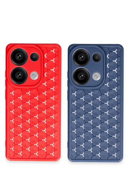 Newface Xiaomi Redmi Note 13 Pro 4G Kılıf Petek Silikon Kapak - Siyah