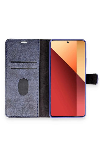 Newface Xiaomi Redmi Note 13 Pro 4G Kılıf Trend S Plus Kapaklı Kılıf - Siyah
