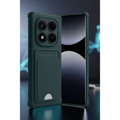 Xiaomi Redmi Note 14 Pro 5g Kelvin Kartvizitli Silikon - Koyu Yeşil