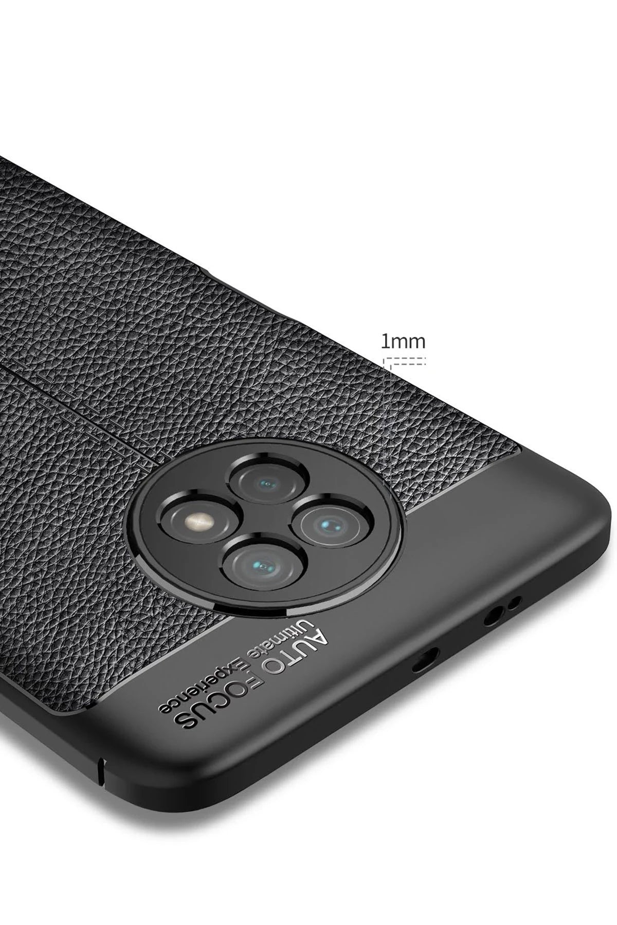 Newface Xiaomi Redmi Note 9 5G Kılıf Auto Focus Kapak - Siyah