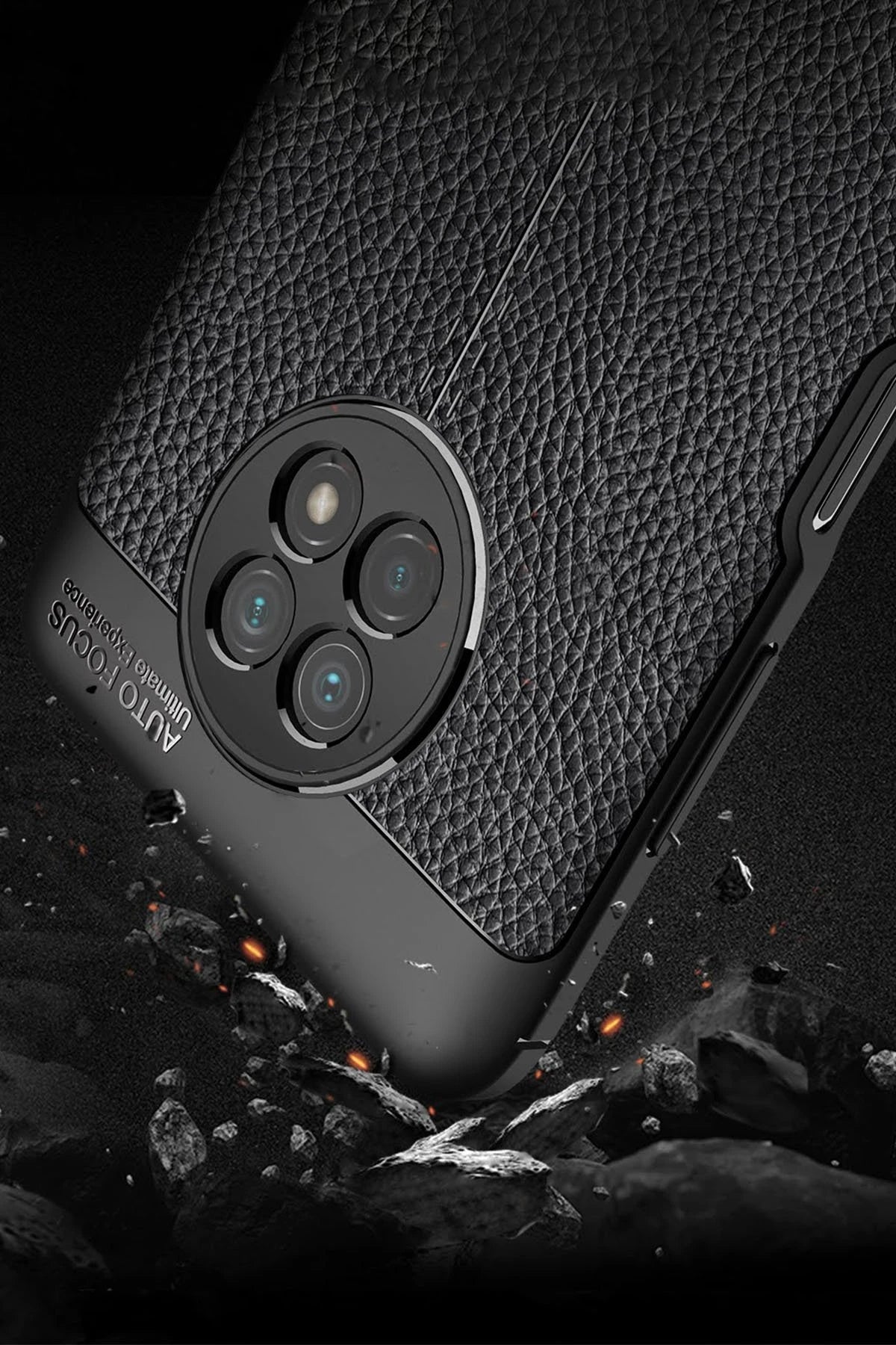 Newface Xiaomi Redmi Note 9 5G Kılıf Auto Focus Kapak - Siyah