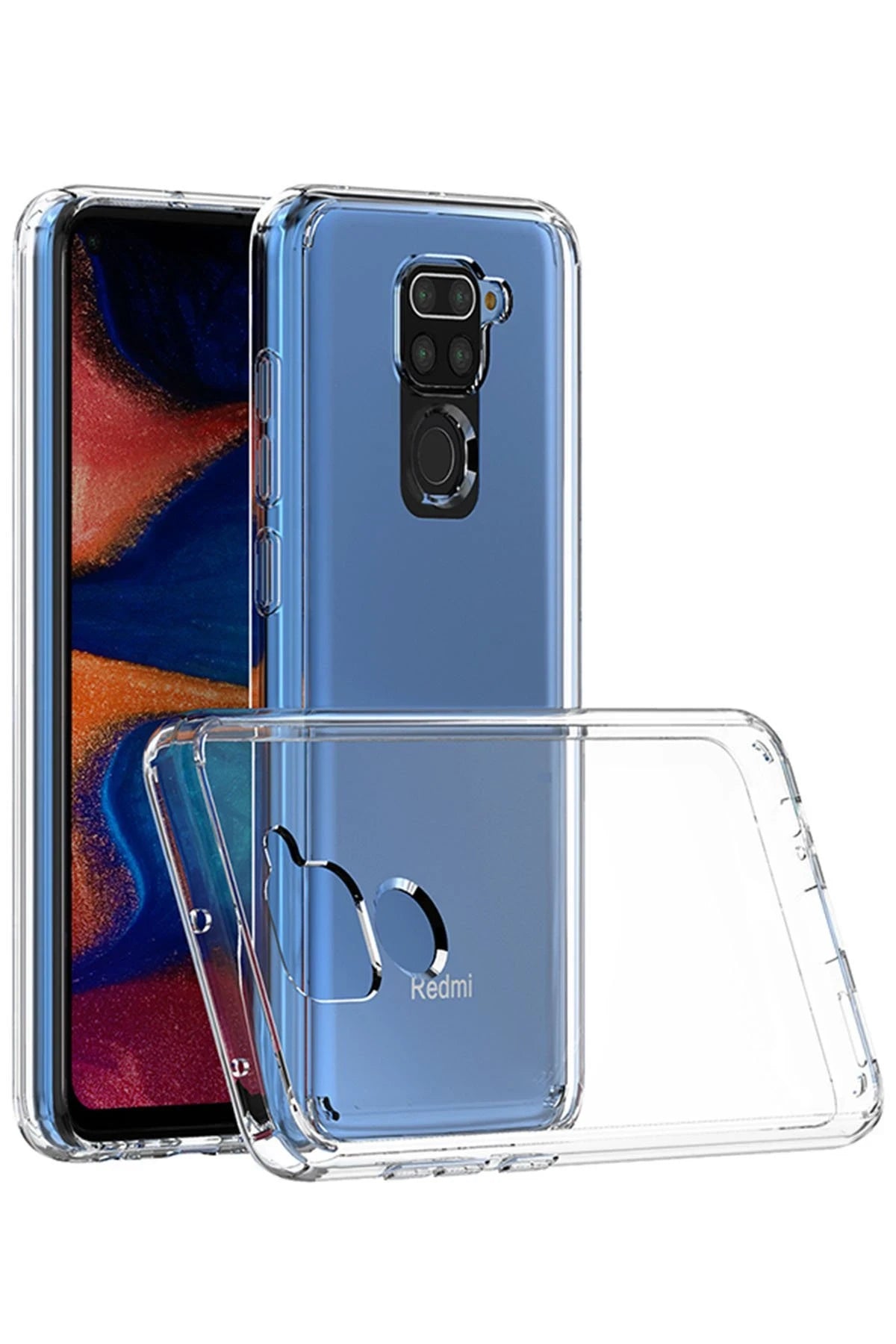 Newface Xiaomi Redmi Note 9 Kılıf Lüx Şeffaf Silikon - Şeffaf