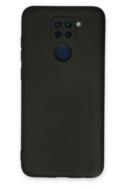 Newface Xiaomi Redmi Note 9 Kılıf Nano içi Kadife Silikon - Siyah