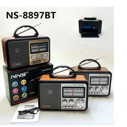 NNS NS-8897 Orta Boy Retro, Nostaljik, Ahşap Tasarım Radyo (5643)