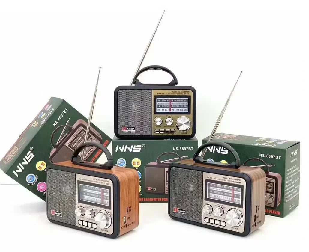 NNS NS-8897 Orta Boy Retro, Nostaljik, Ahşap Tasarım Radyo (5643)