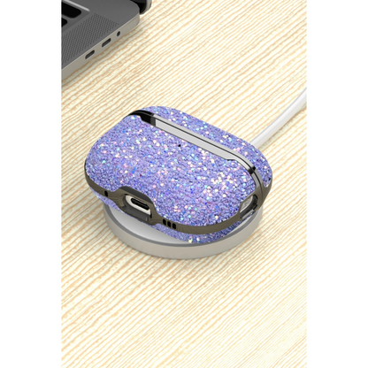 Onegif Airpods 3 (3.nesil) Bright Simli Airpods Kapak - Siyah