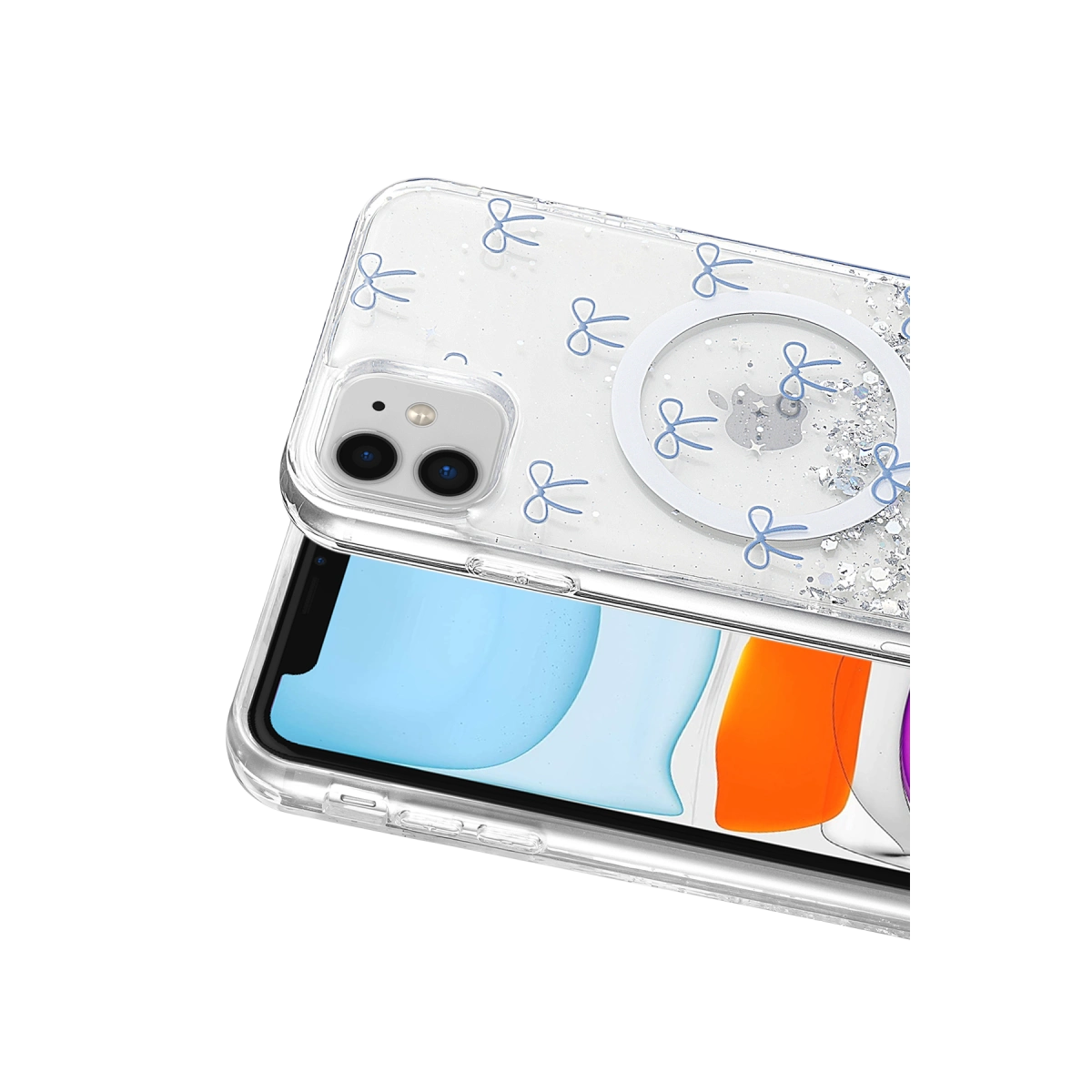 Onegif İphone 11 Misk Simli Magsafe Kapak - Desen 3
