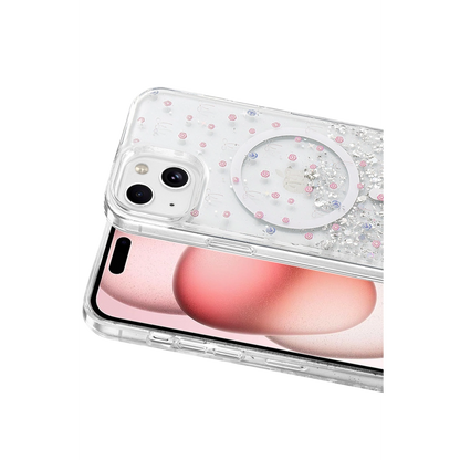 Onegif İphone 14 Misk Simli Magsafe Kapak - Desen 1