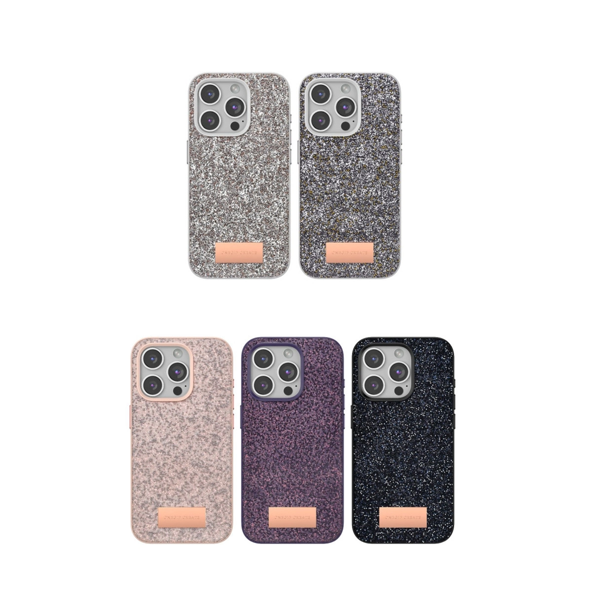 Onegif İphone 14 Pro Max Bright Simli Kapak - Siyah