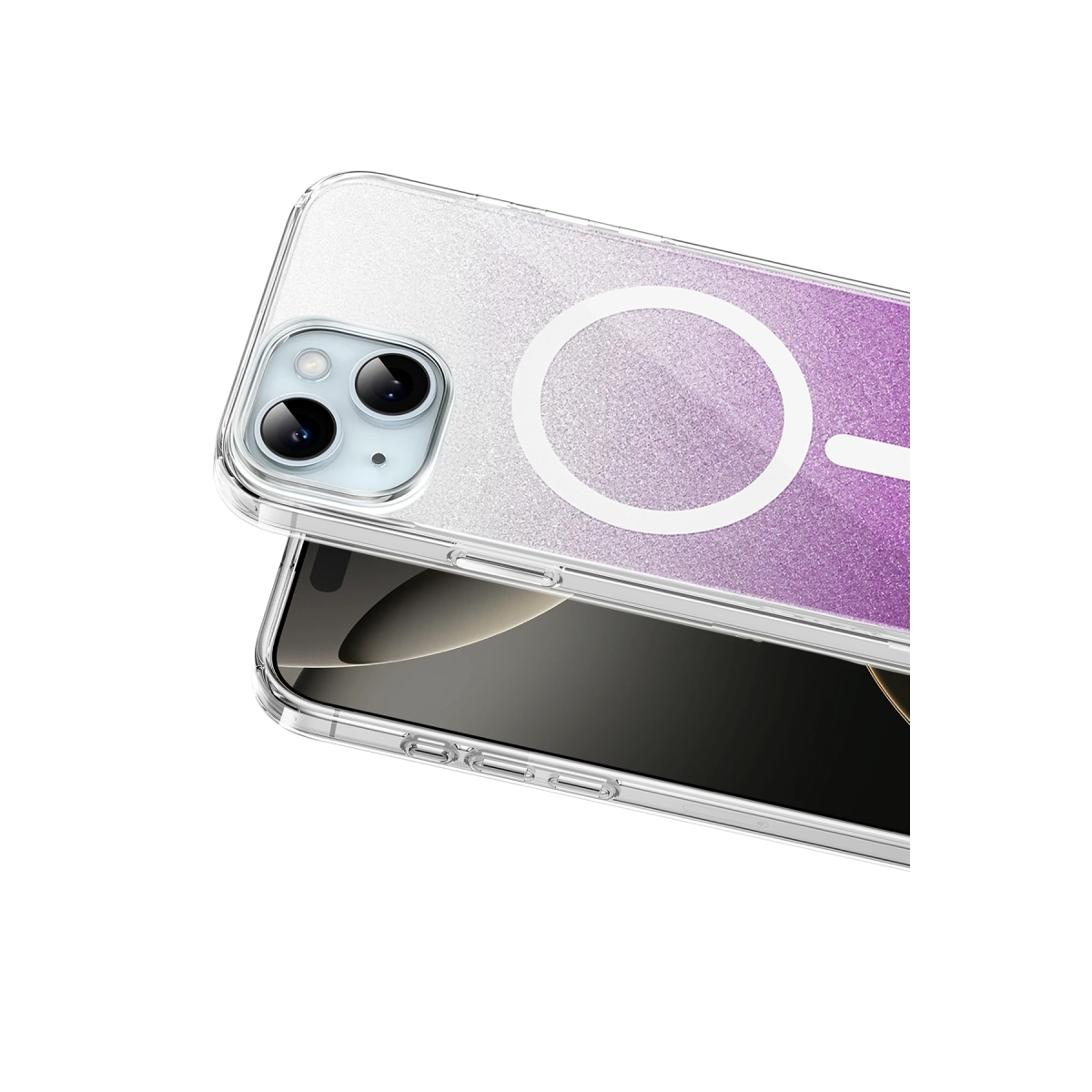 Onegif İphone 14 Sora Simli Magsafe Kapak - Mor