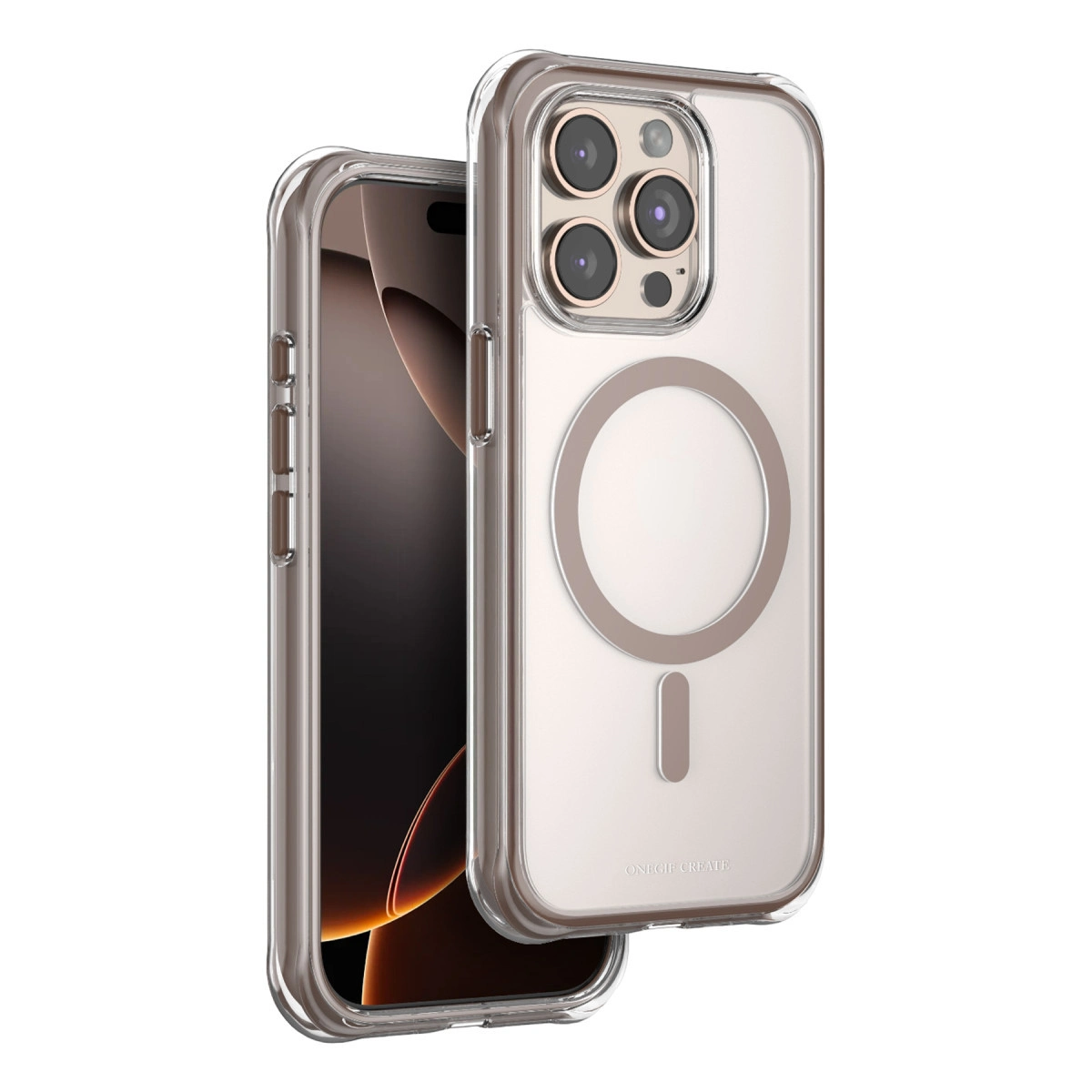 Onegif İphone 15 Pro Max Hulk Magsafe Kapak - Çöl Titanyum