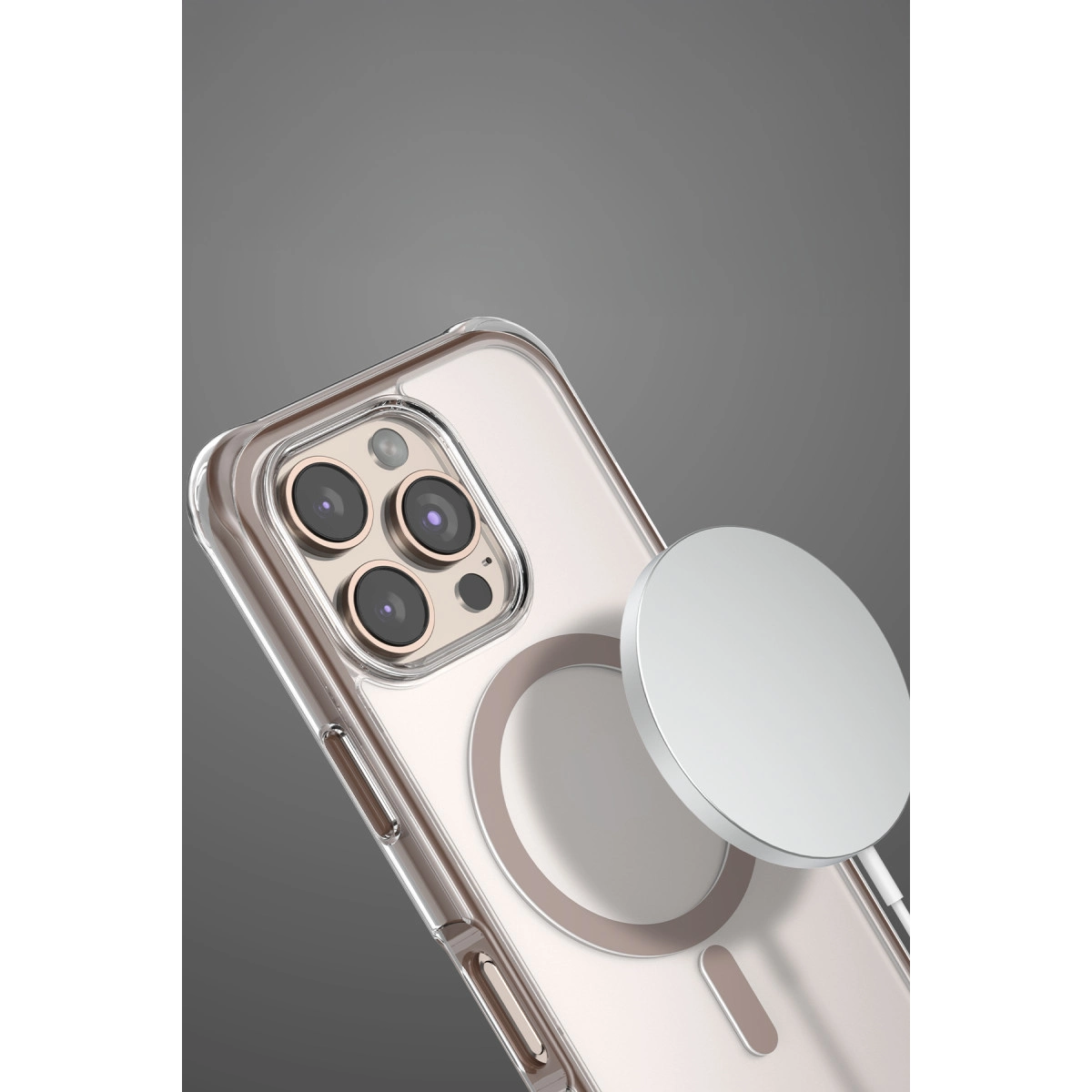 Onegif İphone 15 Pro Max Hulk Magsafe Kapak - Çöl Titanyum