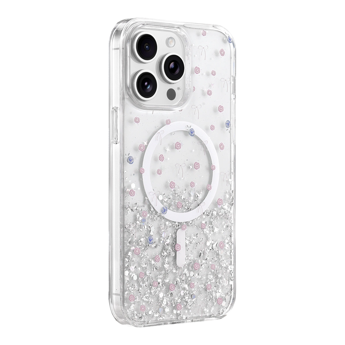 Onegif İphone 15 Pro Max Misk Simli Magsafe Kapak - Desen 1