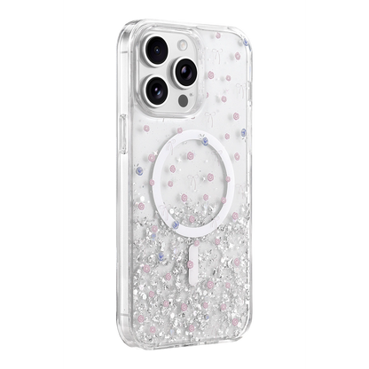 Onegif İphone 15 Pro Max Misk Simli Magsafe Kapak - Desen 1