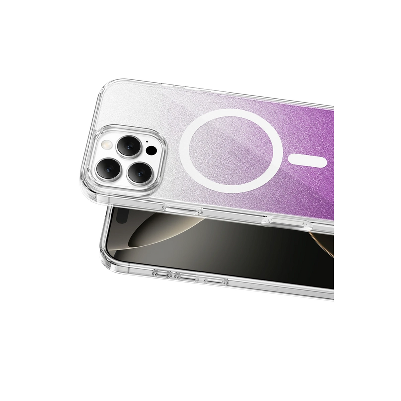 Onegif İphone 16 Pro Max Sora Simli Magsafe Kapak - Mor