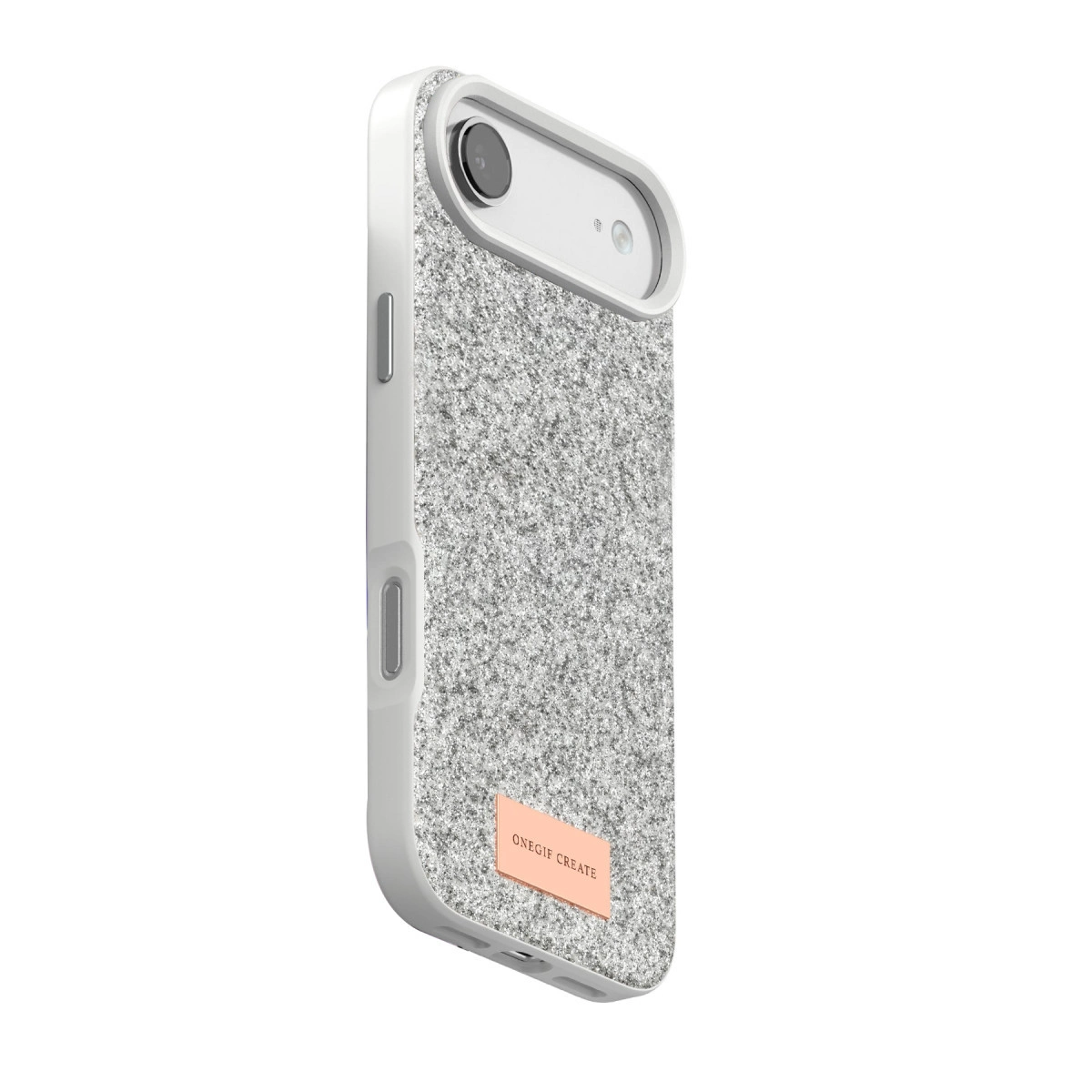 Onegif İphone 17 Air Bright Simli Kapak - Beyaz