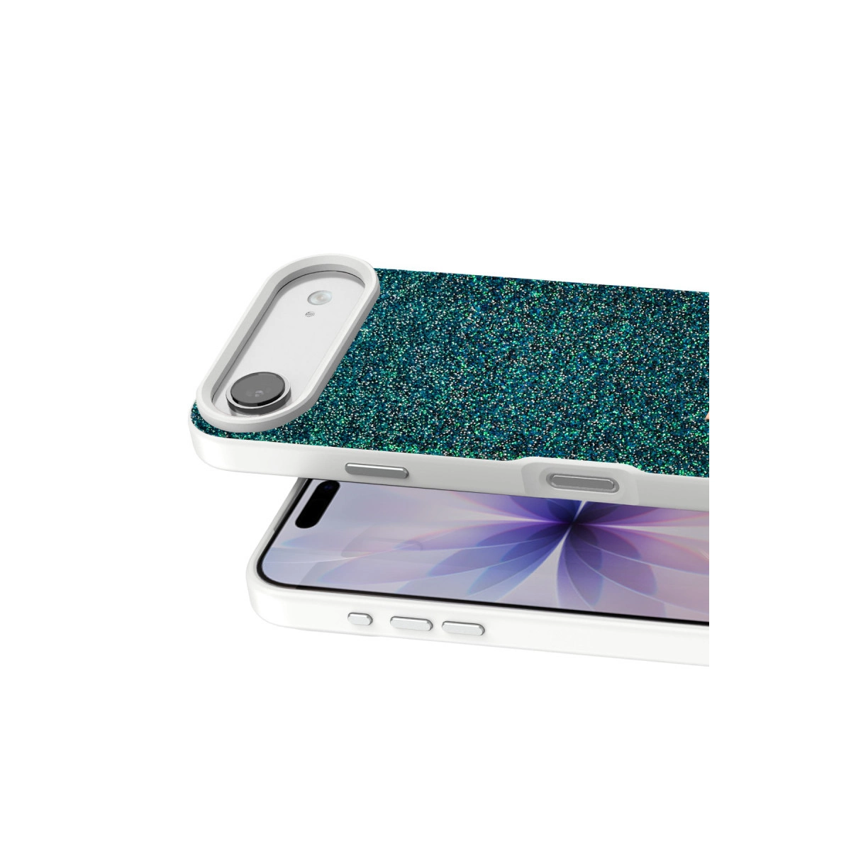 Onegif İphone 17 Air Bright Simli Kapak - Koyu Yeşil