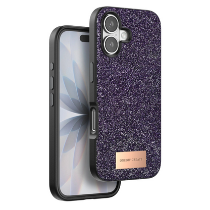 Onegif İphone 17 Bright Simli Kapak - Derin Mor