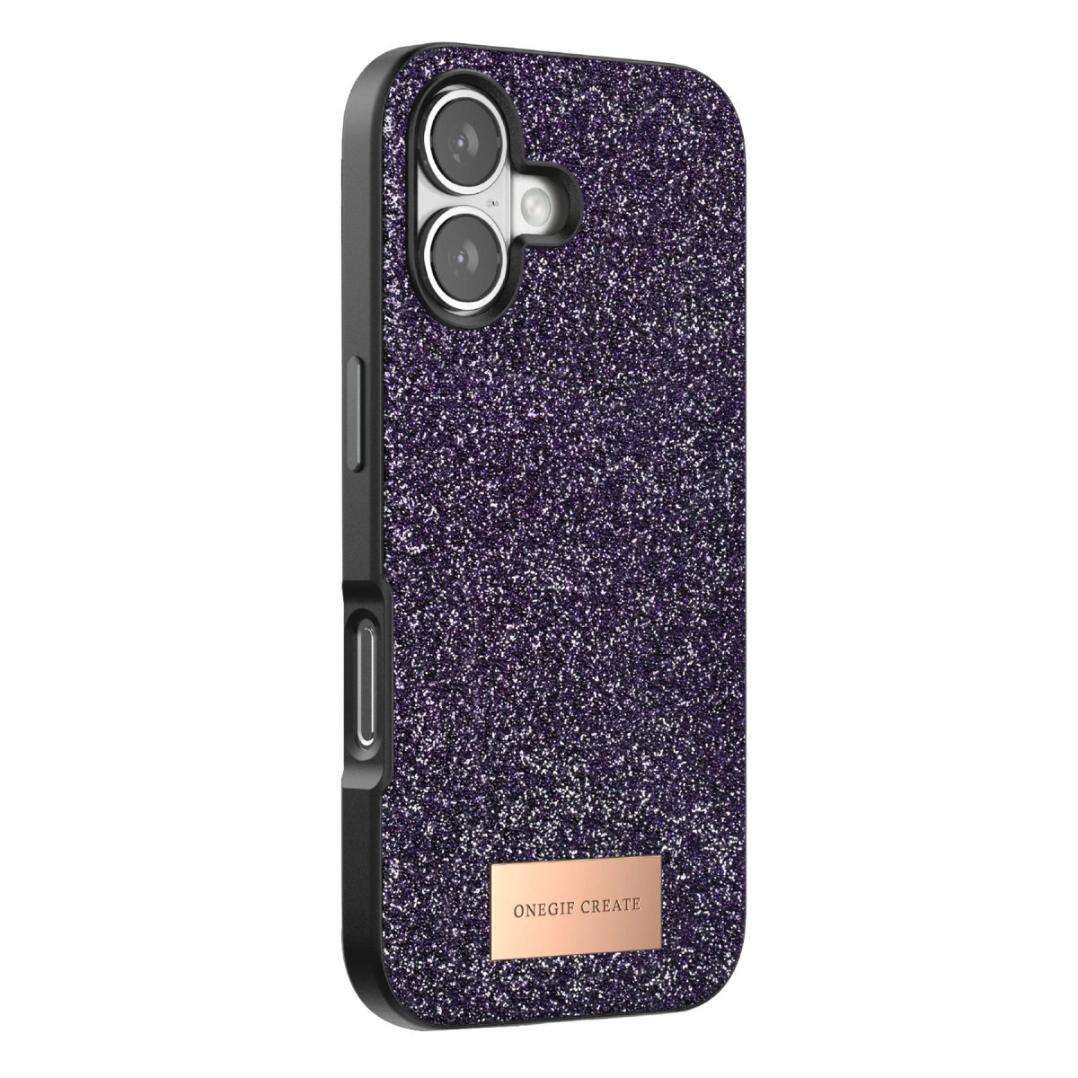 Onegif İphone 17 Bright Simli Kapak - Derin Mor