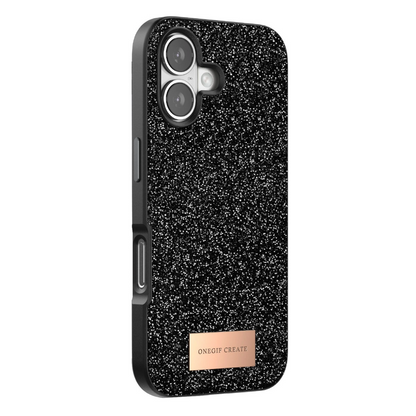 Onegif İphone 17 Bright Simli Kapak - Siyah