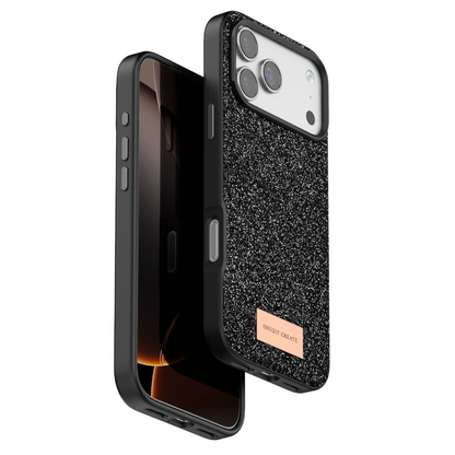Onegif İphone 17 Pro Bright Simli Kapak - Siyah