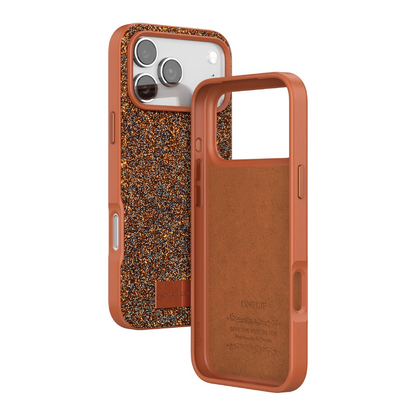 Onegif İphone 17 Pro Bright Simli Kapak - Turuncu