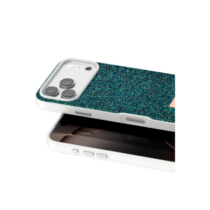 Onegif İphone 17 Pro Max Bright Simli Kapak - Koyu Yeşil