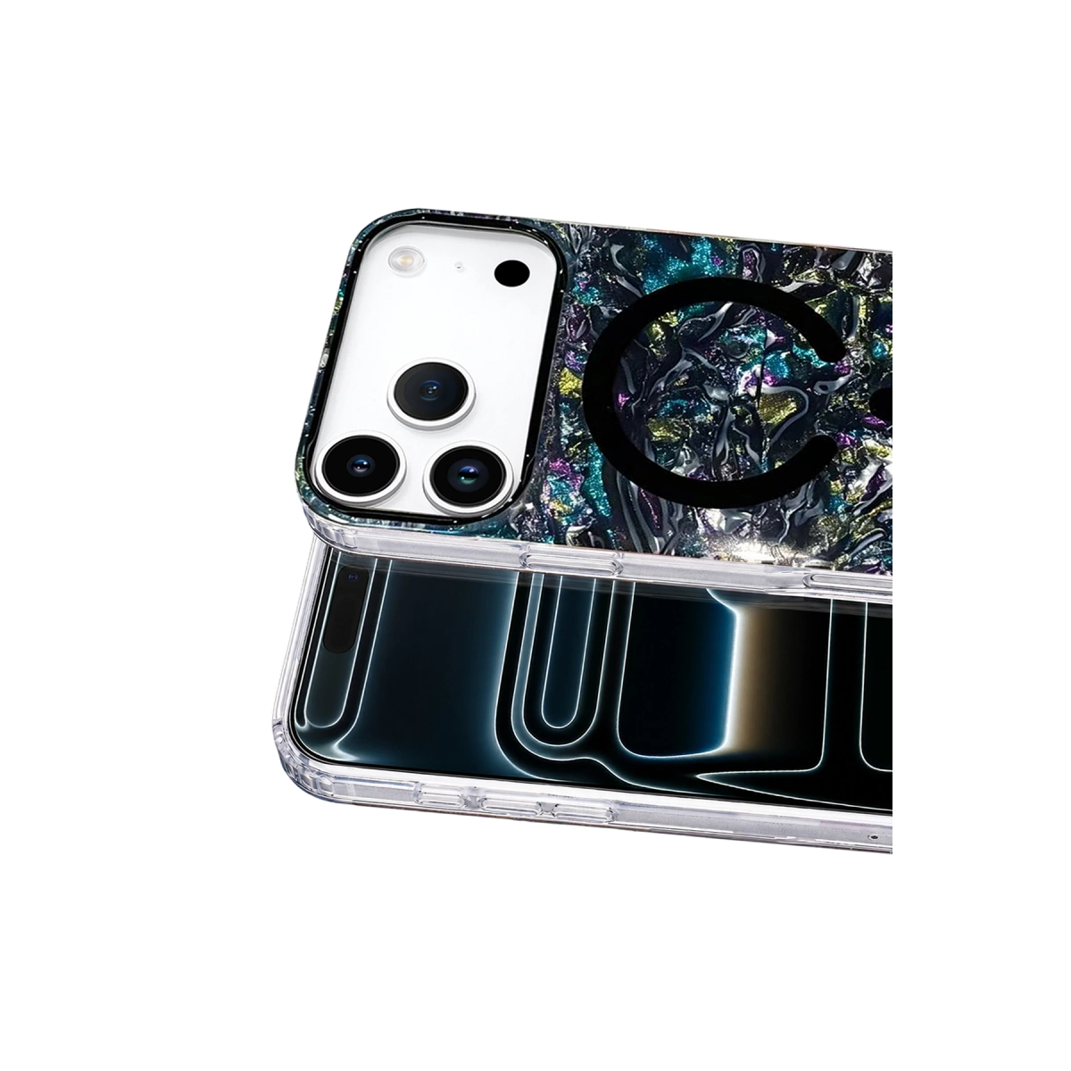 Onegif İphone 17 Pro Mila Dalgalı Magsafe Kapak - Lacivert