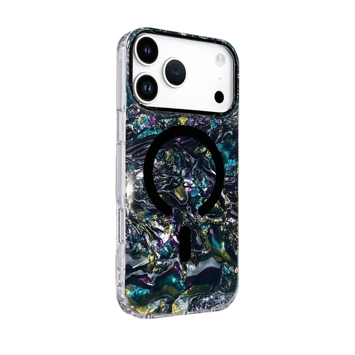 Onegif İphone 17 Pro Mila Dalgalı Magsafe Kapak - Lacivert