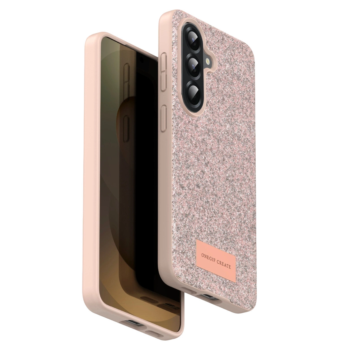 Onegif Samsung Galaxy A17 5g Bright Simli Kapak - Pembe