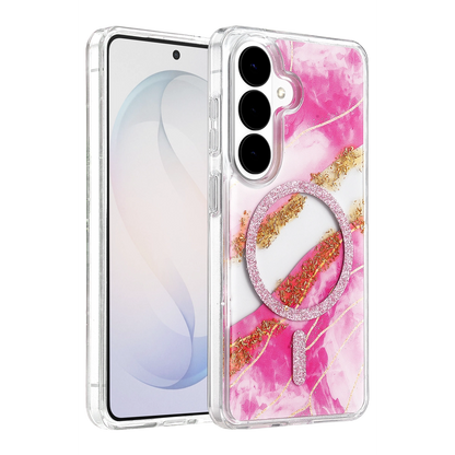 Onegif Samsung Galaxy S26 Lotus Simli Magsafe Kapak - Pembe