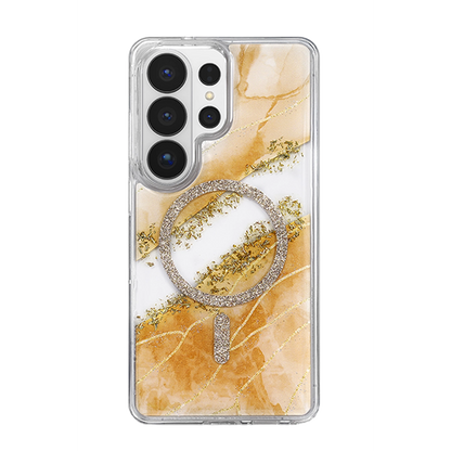 Onegif Samsung Galaxy S26 Ultra Lotus Simli Magsafe Kapak - Turuncu