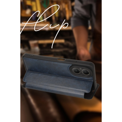 Oppo A38 Kılıf Flip Cover - Koyu Yeşil